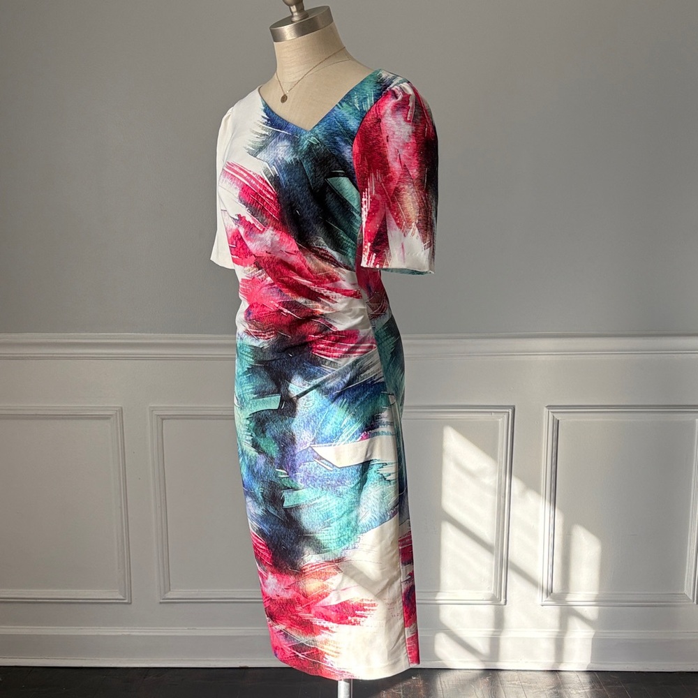 Rickie Freeman x Teri Jon Abstract Print Sheath Dress - Picture 6 of 13